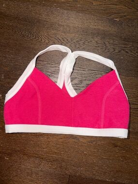 Beyond Yoga Hot Pink Sports Bra with White Trim size M